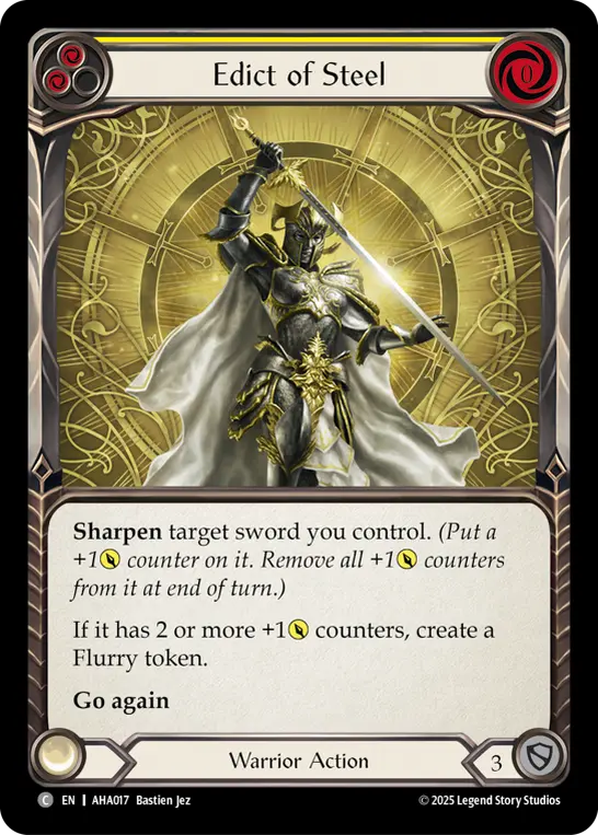 Edict of Steel (Yellow) AHA017