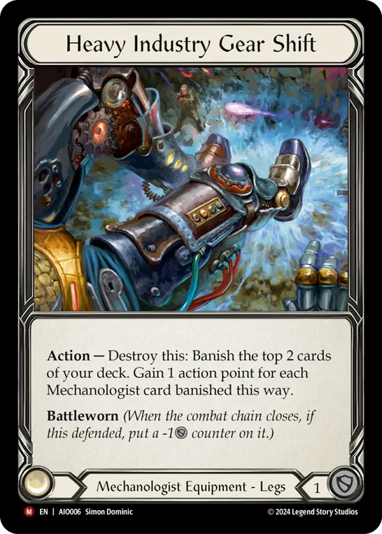 Heavy Industry Gear Shift AIO006, carta de Flesh and Blood de Armory Deck - Dash I/O