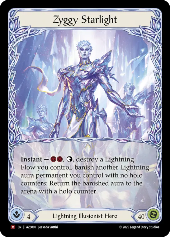 Zyggy Starlight AZS001, carta de Flesh and Blood de Armory Deck - Zyggy
