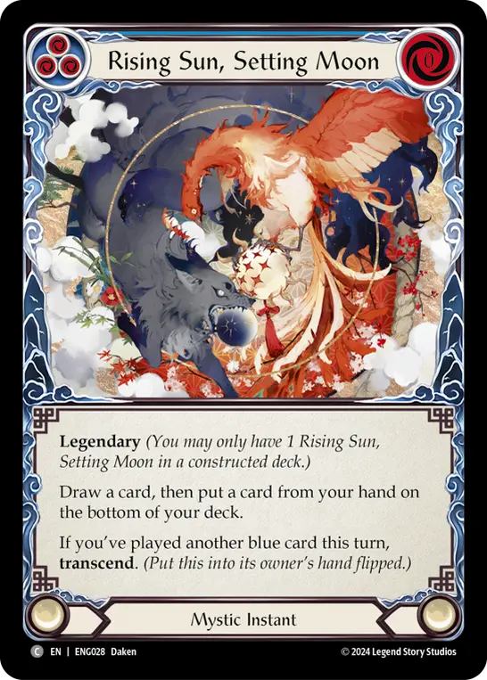 Rising Sun, Setting Moon (Blue) ENG028