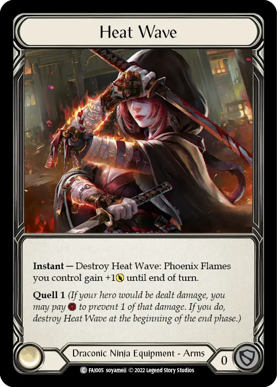 Heat Wave FAI005, carta de Flesh and Blood de Fai Blitz Deck