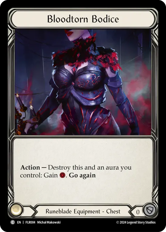 Bloodtorn Bodice FLR004, carta de Flesh and Blood de Florian Blitz Deck