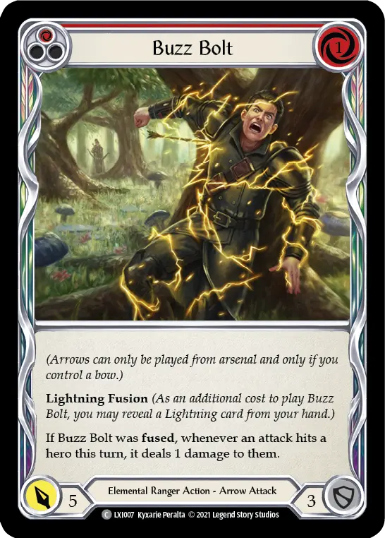 Buzz Bolt (Red) LXI007, carta de Flesh and Blood de Lexi Blitz Deck