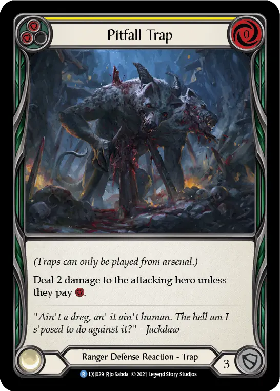 Pitfall Trap (Yellow) LXI029, carta de Flesh and Blood de Lexi Blitz Deck