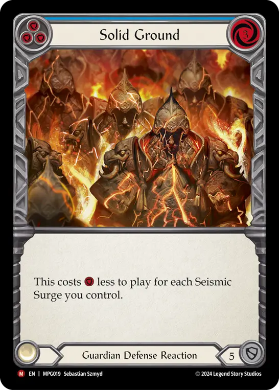 Solid Ground (Blue) MPG019, carta de Flesh and Blood de Mastery Pack Guardian