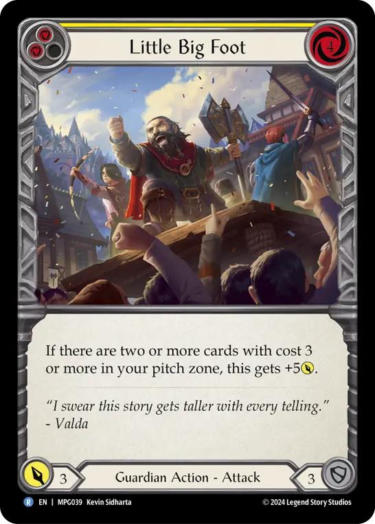 Little Big Foot (Yellow) MPG039, carta de Flesh and Blood de Mastery Pack Guardian