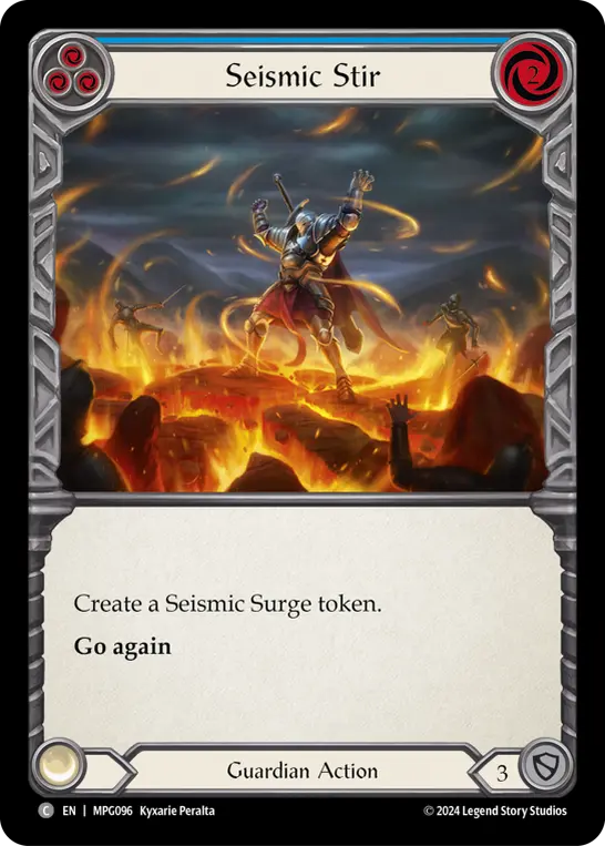 Seismic Stir (Blue) MPG096, carta de Flesh and Blood de Mastery Pack Guardian