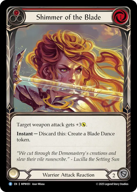 Shimmer of the Blade (Red) MPW051