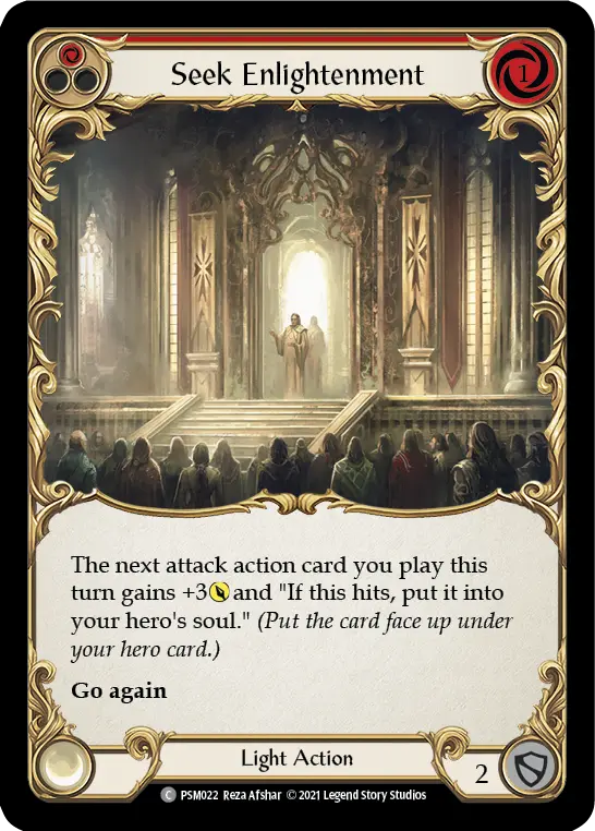 Seek Enlightenment (Red) PSM022, carta de Flesh and Blood de Prism Blitz Deck