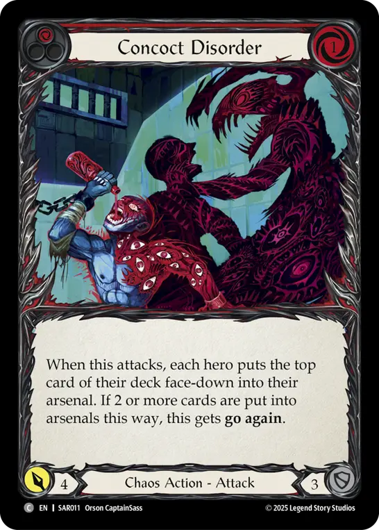Concoct Disorder (Red) SAR011, carta de Flesh and Blood de Silver Age Chapter 2 - Arakni, Web of Deceit