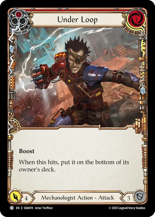 Under Loop (Red) SDA019, carta de Flesh and Blood de Silver Age Chapter 1 - Dash