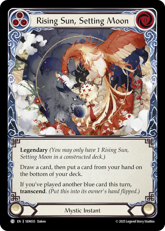 Rising Sun, Setting Moon (Blue)