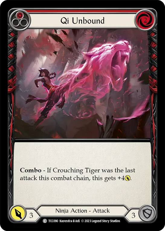 Qi Unleashed (Red) TCC090, carta de Flesh and Blood de Round the Table: TCC X LSS