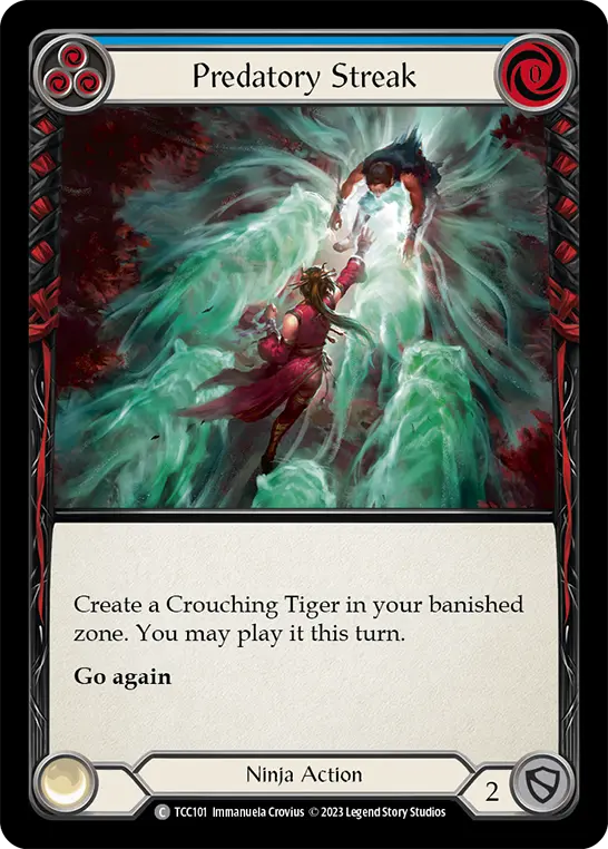 Predatory Streak (Blue) TCC101, carta de Flesh and Blood de Round the Table: TCC X LSS