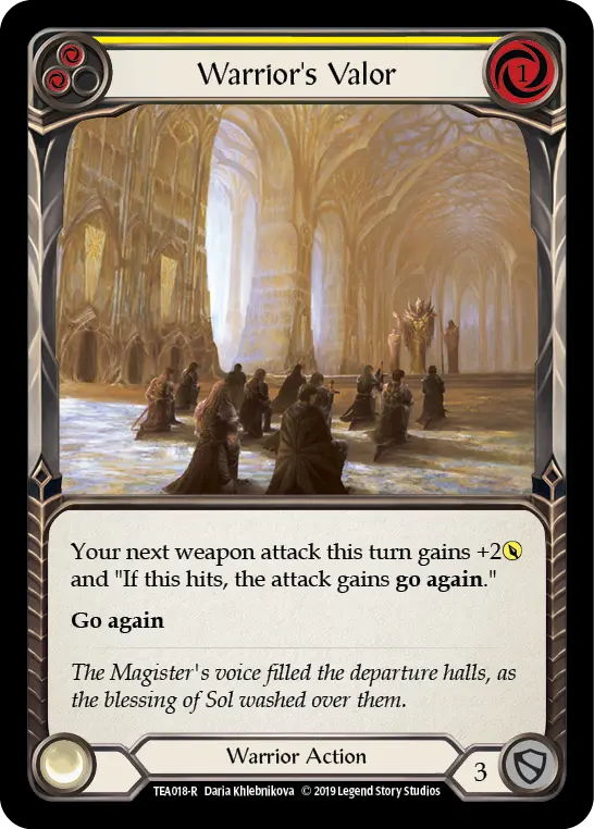 Warrior's Valor (Yellow) TEA018