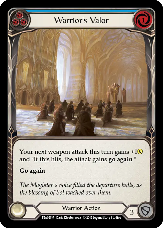 Warrior's Valor (Blue) TEA025