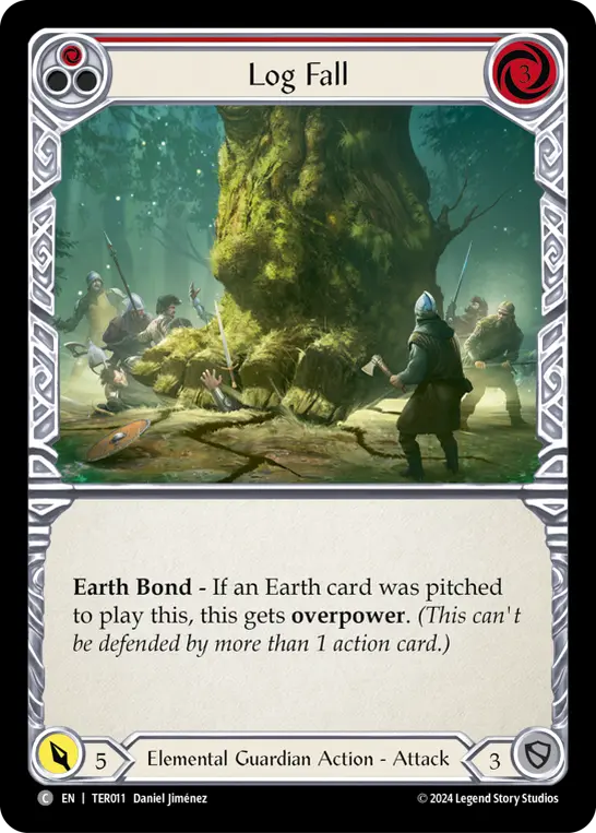 Log Fall (Red) TER011, carta de Flesh and Blood de First Strike - Terra