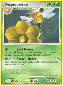 Vespiquen 39/130, carta de Pokémon de Diamante & Perla