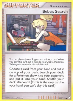 Bebe's Search 109/123, carta de Pokémon de Tesoros Misteriosos