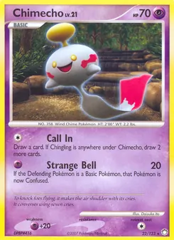 Chimecho 22/123, carta de Pokémon de Tesoros Misteriosos