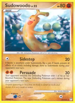 Sudowoodo 35/123, carta de Pokémon de Tesoros Misteriosos