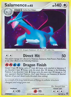 Salamence 18/132, carta de Pokémon de Maravillas Secretas