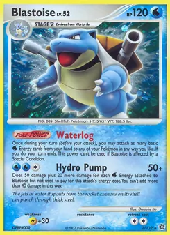 Blastoise 2/132, carta de Pokémon de Maravillas Secretas