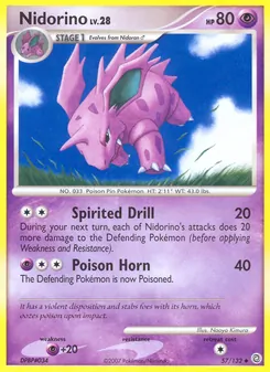 Nidorino 57/132, carta de Pokémon de Maravillas Secretas