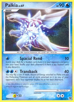 Palkia 26/106, carta de Pokémon de Grandes Encuentros