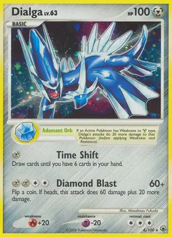 Dialga 4/100, carta de Pokémon de Majestic Dawn