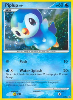 Piplup DP03, carta de Pokémon de DP Black Star Promos