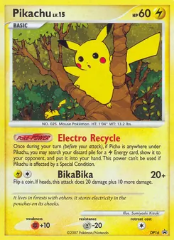 Pikachu DP16, carta de Pokémon de DP Black Star Promos