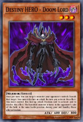 HÉROE del Destino - Doom Lord DP05-001, carta de Yu-Gi-Oh! de Duelist Pack: Aster Phoenix