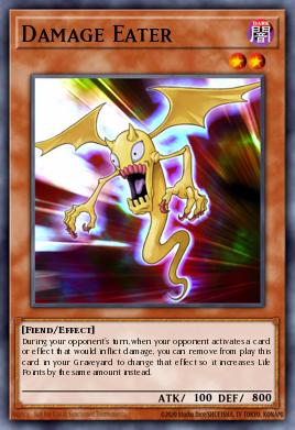 Comedor de Daño DP10-009, carta de Yu-Gi-Oh! de Duelist Pack: Yusei 3