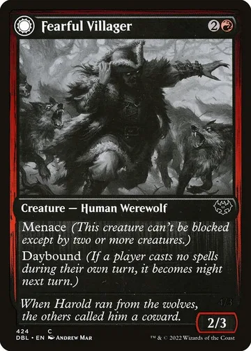 Fearful Villager // Fearsome Werewolf 424