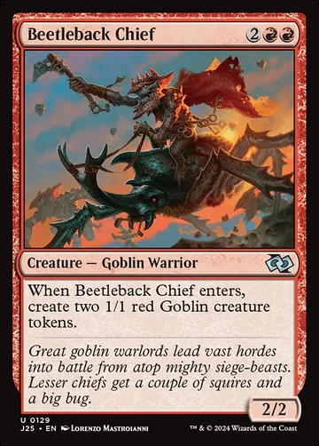 Beetleback Chief 129, carta de Magic: The Gathering de Foundations Jumpstart