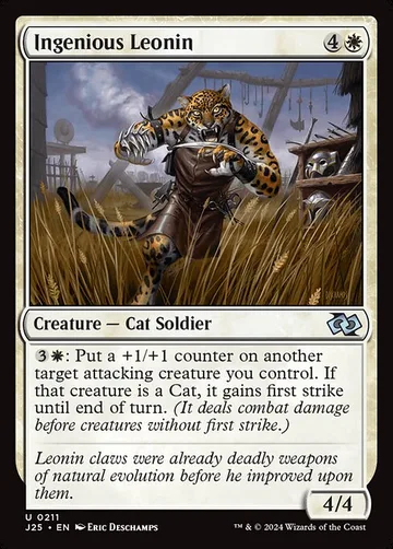 Ingenious Leonin 211, carta de Magic: The Gathering de Foundations Jumpstart