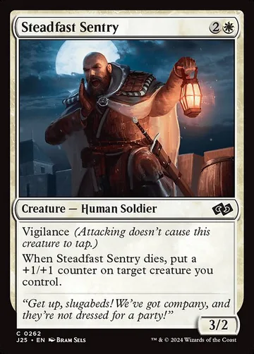 Steadfast Sentry 262, carta de Magic: The Gathering de Foundations Jumpstart