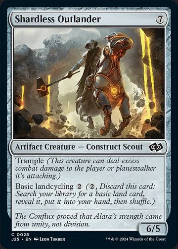 Shardless Outlander 28, carta de Magic: The Gathering de Foundations Jumpstart