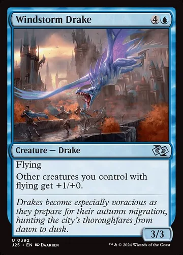 Windstorm Drake 392, carta de Magic: The Gathering de Foundations Jumpstart