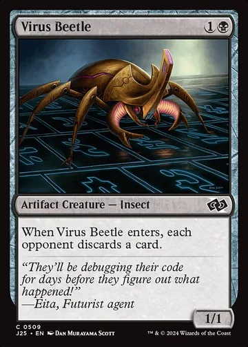 Virus Beetle 509, carta de Magic: The Gathering de Foundations Jumpstart