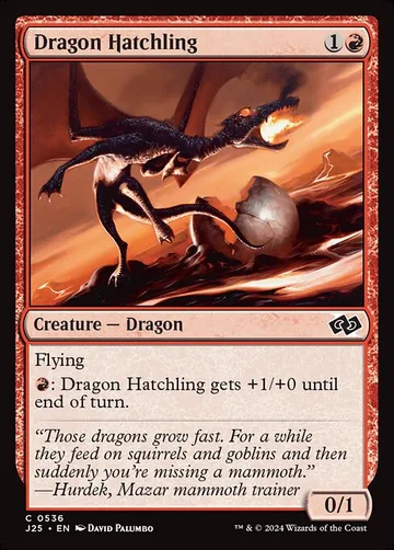 Dragon Hatchling 536, carta de Magic: The Gathering de Foundations Jumpstart