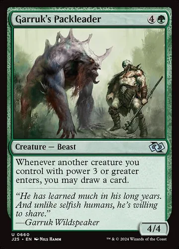Garruk's Packleader 660, carta de Magic: The Gathering de Foundations Jumpstart