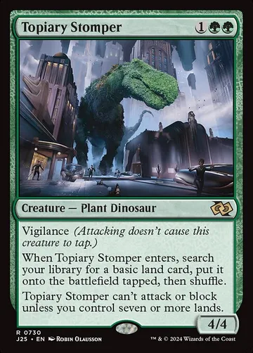 Topiary Stomper 730, carta de Magic: The Gathering de Foundations Jumpstart