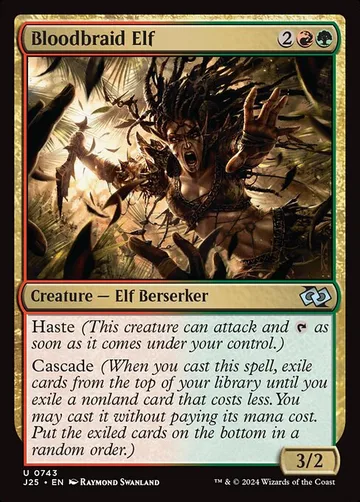 Bloodbraid Elf 743, carta de Magic: The Gathering de Foundations Jumpstart