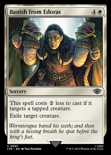 Banish from Edoras 1, carta de Magic: The Gathering de The Lord of the Rings: Tales of Middle-earth