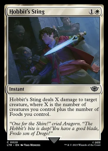 Hobbit's Sting 20, carta de Magic: The Gathering de The Lord of the Rings: Tales of Middle-earth