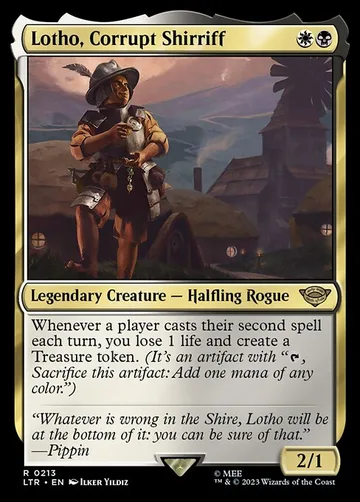 Lotho, Corrupt Shirriff 213, carta de Magic: The Gathering de The Lord of the Rings: Tales of Middle-earth
