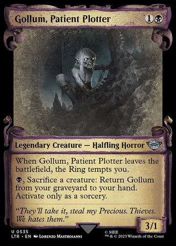 Gollum, Patient Plotter 535, carta de Magic: The Gathering de The Lord of the Rings: Tales of Middle-earth