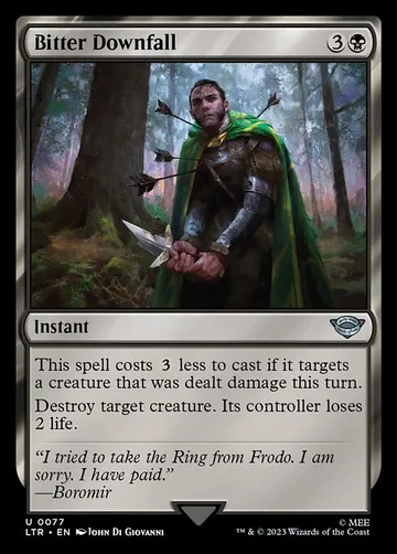 Bitter Downfall 77, carta de Magic: The Gathering de The Lord of the Rings: Tales of Middle-earth